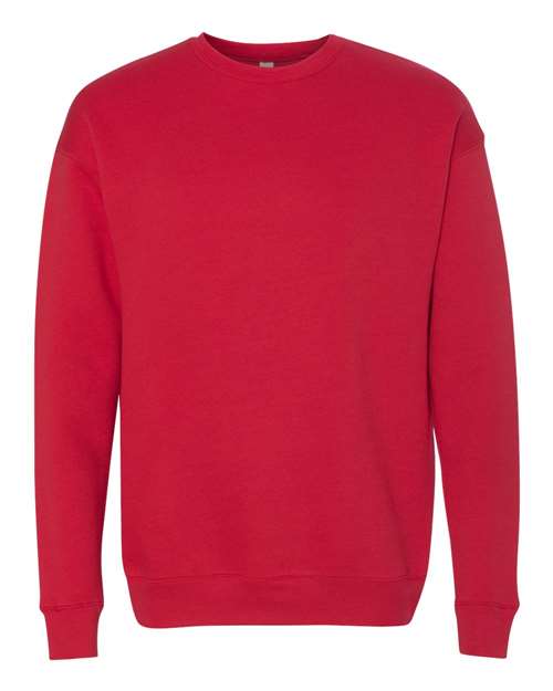 BELLA + CANVAS Sponge Fleece Drop Shoulder Crewneck Sweatshirt - Red