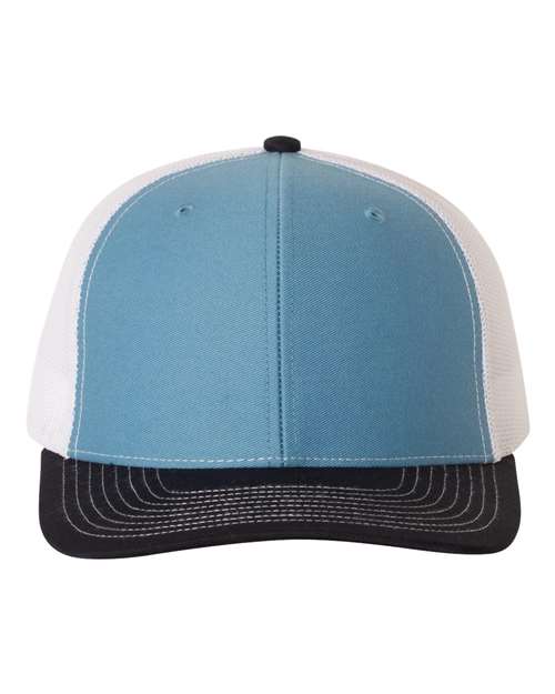 Richardson Snapback Trucker Cap - Columbia Blue/ White/ Navy