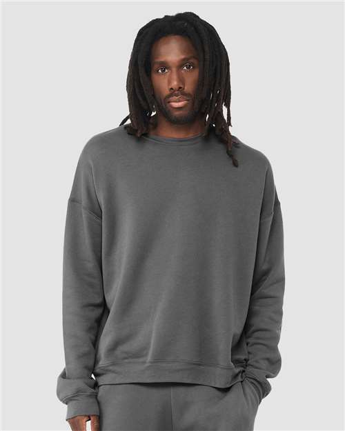 BELLA + CANVAS Sponge Fleece Drop Shoulder Crewneck Sweatshirt - Asphalt