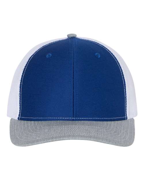 Richardson Snapback Trucker Cap - Royal/ White/ Heather Grey