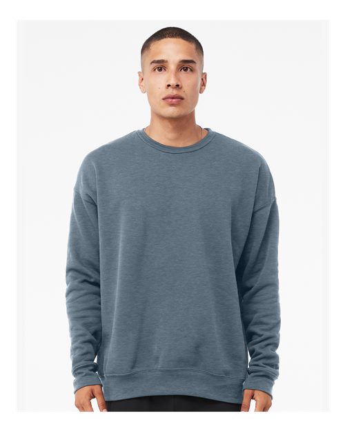 BELLA + CANVAS Sponge Fleece Drop Shoulder Crewneck Sweatshirt - Heather Slate