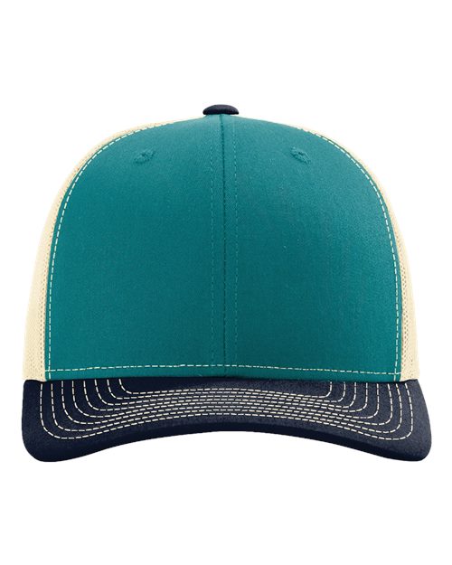 Richardson Snapback Trucker Cap - Blue Teal/ Birch/ Navy