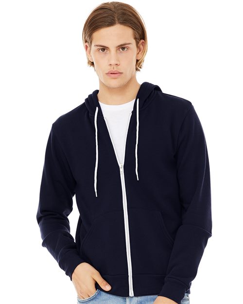 BELLA + CANVAS Sponge Fleece Full-Zip Hoodie - Ash