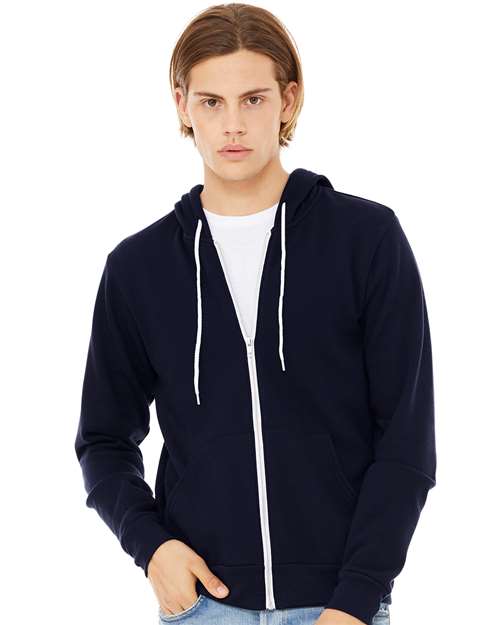 BELLA + CANVAS Sponge Fleece Full-Zip Hoodie - Navy