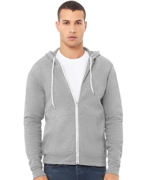 BELLA + CANVAS Sponge Fleece Full-Zip Hoodie - Athletic Heather