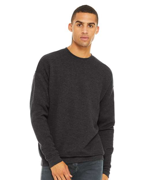 BELLA + CANVAS Sponge Fleece Drop Shoulder Crewneck Sweatshirt - Dark Grey Heather