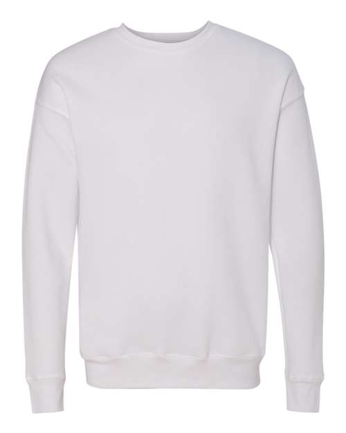 BELLA + CANVAS Sponge Fleece Drop Shoulder Crewneck Sweatshirt - White