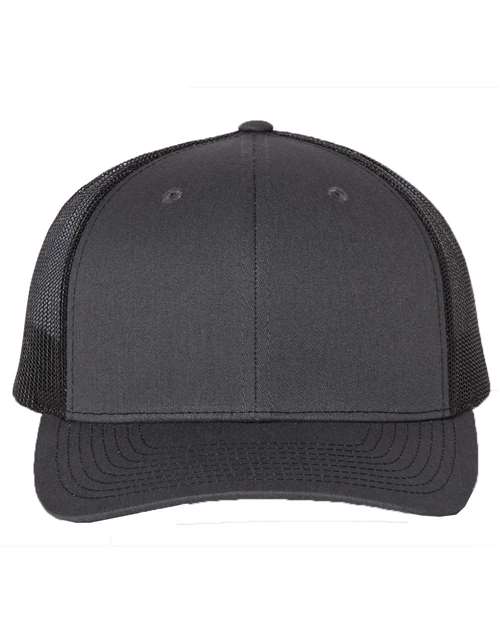 Richardson Snapback Trucker Cap - Charcoal/ Black