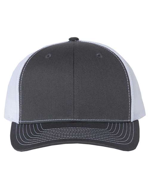 Richardson Snapback Trucker Cap - Charcoal/ White