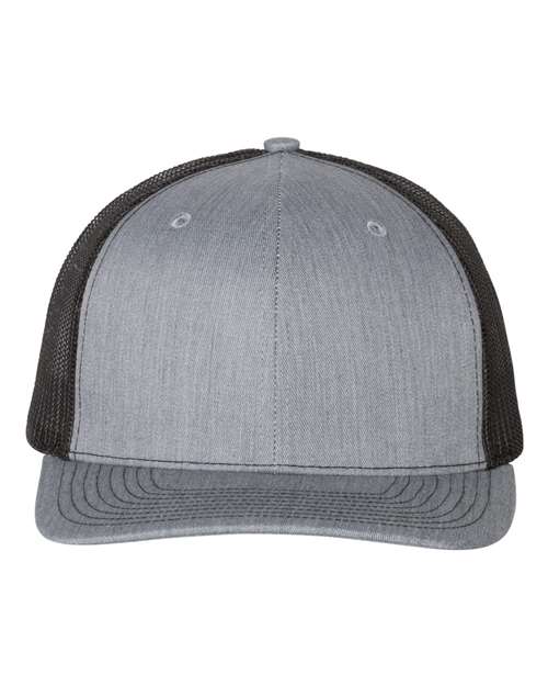 Richardson Snapback Trucker Cap - Heather Grey/ Black