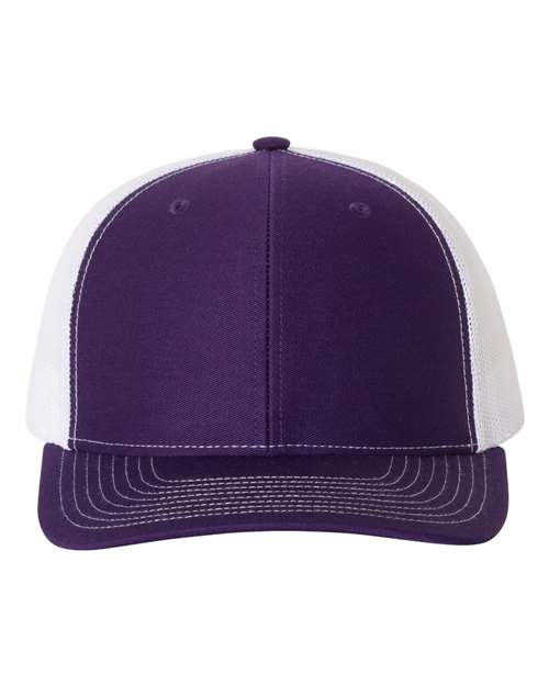 Richardson Snapback Trucker Cap - Purple/ White