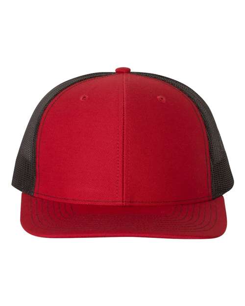 Richardson Snapback Trucker Cap - Red/ Black