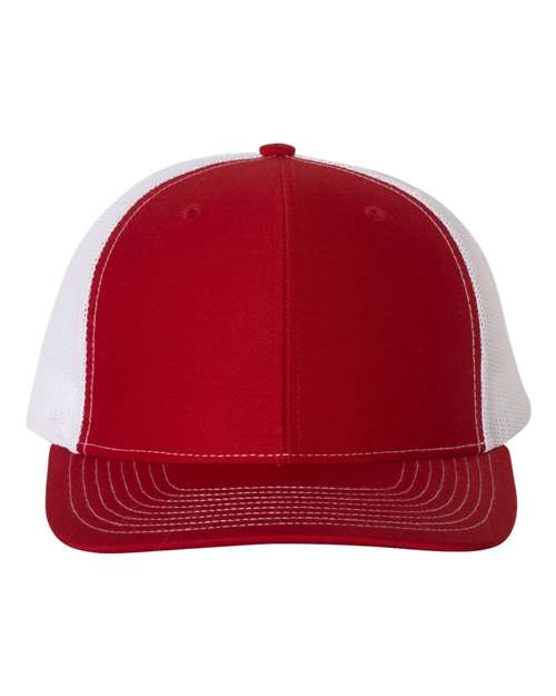 Richardson Snapback Trucker Cap - Red/ White