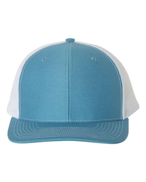 Richardson Snapback Trucker Cap - Columbia Blue/ White