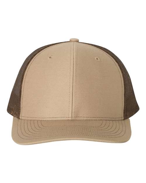 Richardson Snapback Trucker Cap - Khaki/ Coffee