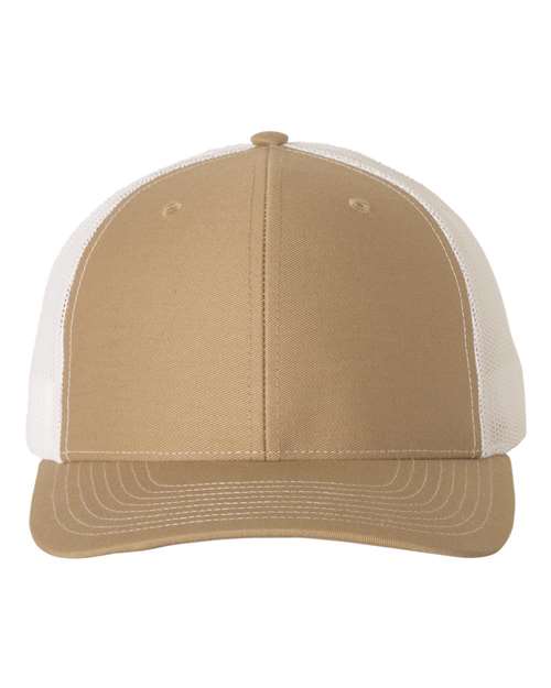 Richardson Snapback Trucker Cap - Khaki/ White