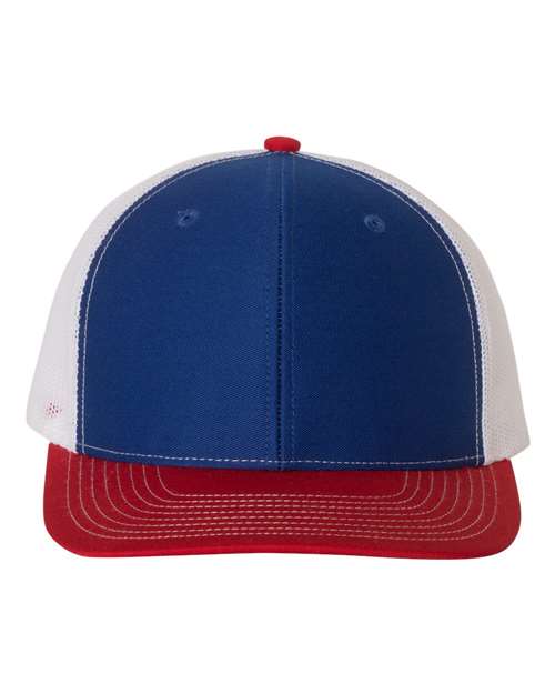 Richardson Snapback Trucker Cap - Royal/ White/ Red