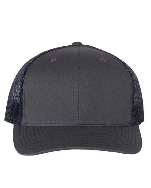 Richardson Snapback Trucker Cap - Charcoal/ Navy