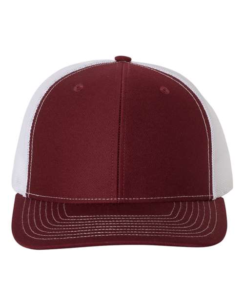 Richardson Snapback Trucker Cap - Cardinal/ White