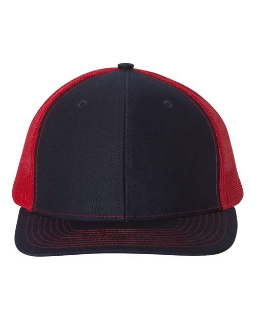 Richardson Snapback Trucker Cap - Navy/ Red