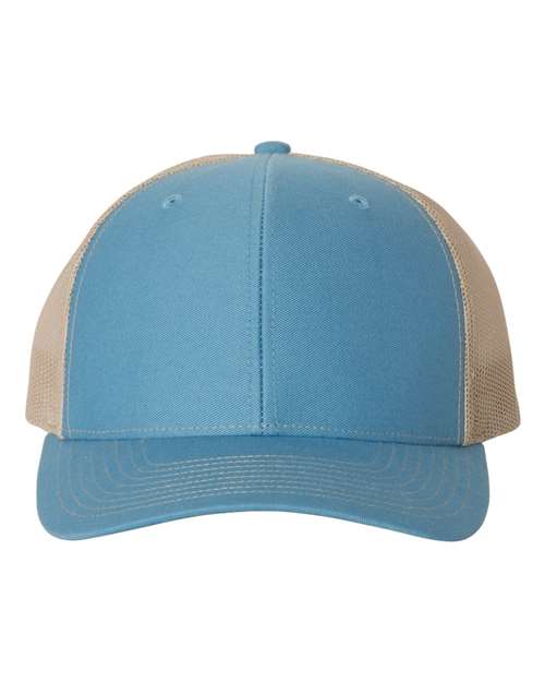 Richardson Snapback Trucker Cap - Columbia Blue/ Khaki