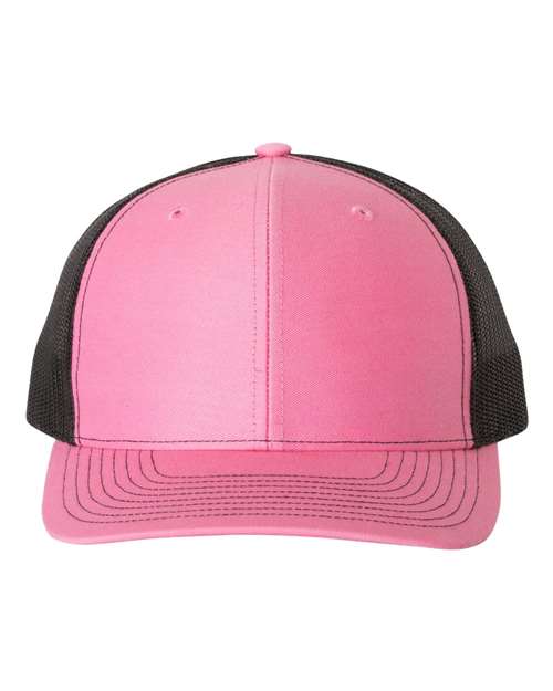 Richardson Snapback Trucker Cap - Hot Pink/ Black
