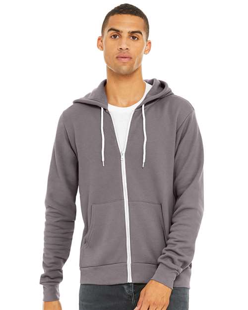 BELLA + CANVAS Sponge Fleece Full-Zip Hoodie - Storm