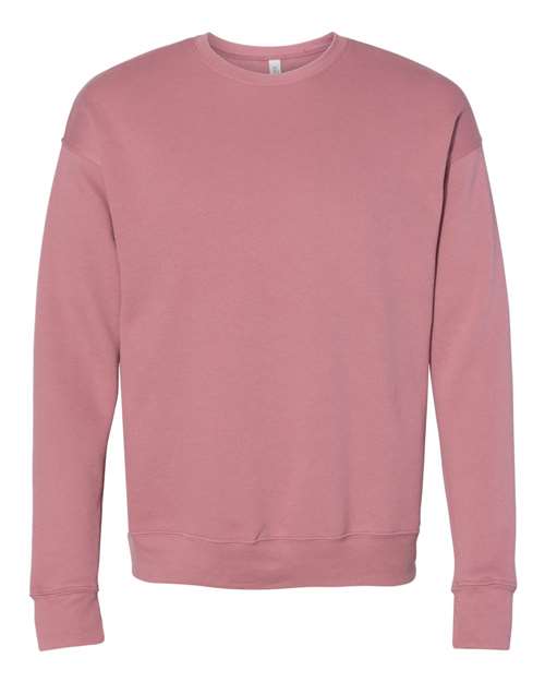 BELLA + CANVAS Sponge Fleece Drop Shoulder Crewneck Sweatshirt - Mauve