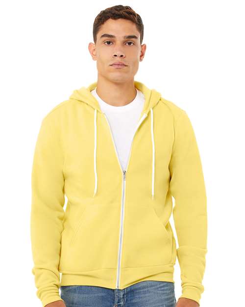 BELLA + CANVAS Sponge Fleece Full-Zip Hoodie - Yellow