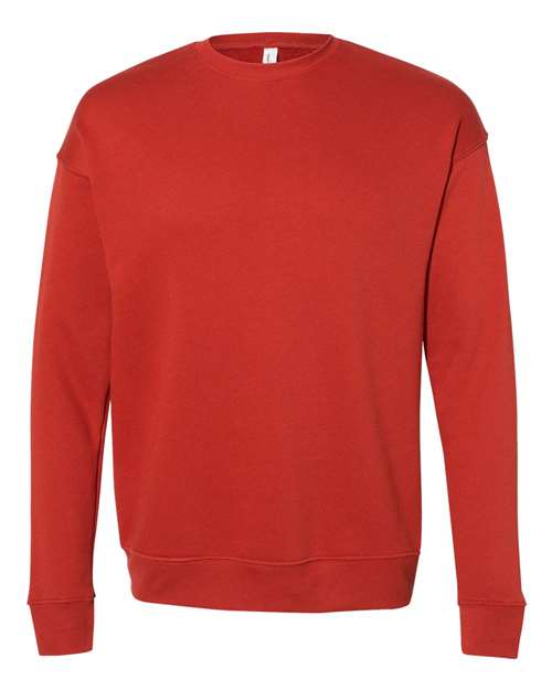 BELLA + CANVAS Sponge Fleece Drop Shoulder Crewneck Sweatshirt - Brick