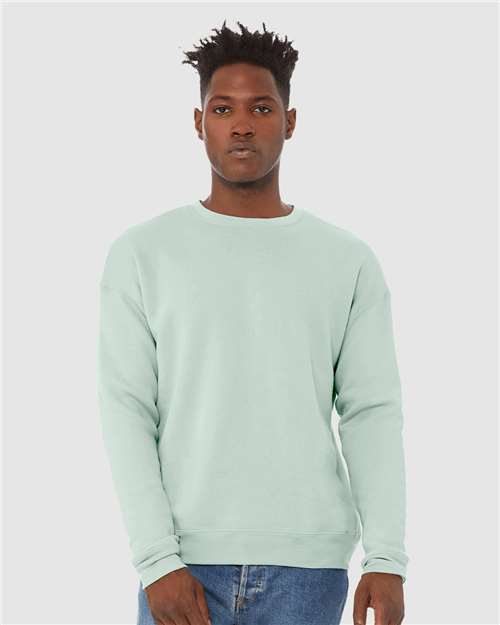 BELLA + CANVAS Sponge Fleece Drop Shoulder Crewneck Sweatshirt - Dusty Blue