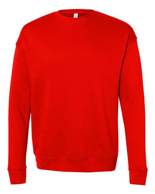 BELLA + CANVAS Sponge Fleece Drop Shoulder Crewneck Sweatshirt - Poppy