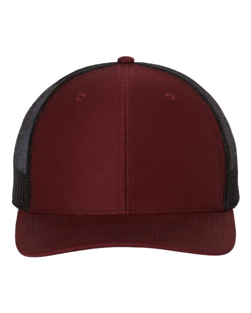 Richardson Snapback Trucker Cap - Cardinal/ Black