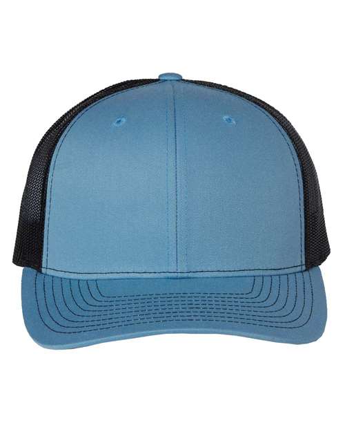 Richardson Snapback Trucker Cap - Columbia Blue/ Black