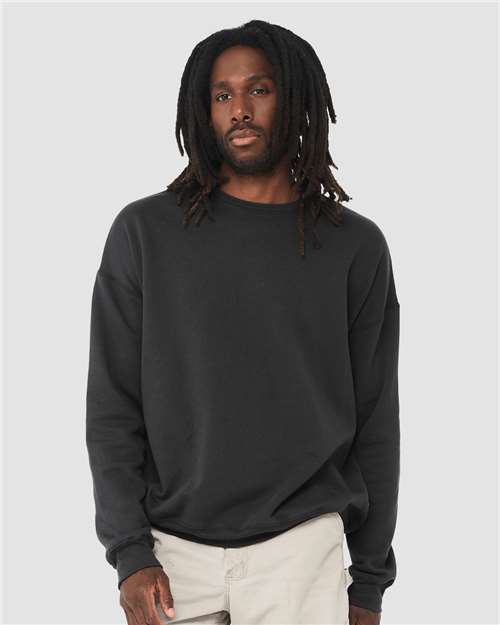 BELLA + CANVAS Sponge Fleece Drop Shoulder Crewneck Sweatshirt - Dark Grey