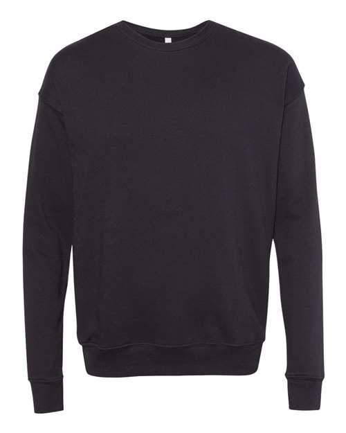 BELLA + CANVAS Sponge Fleece Drop Shoulder Crewneck Sweatshirt - DTG Black