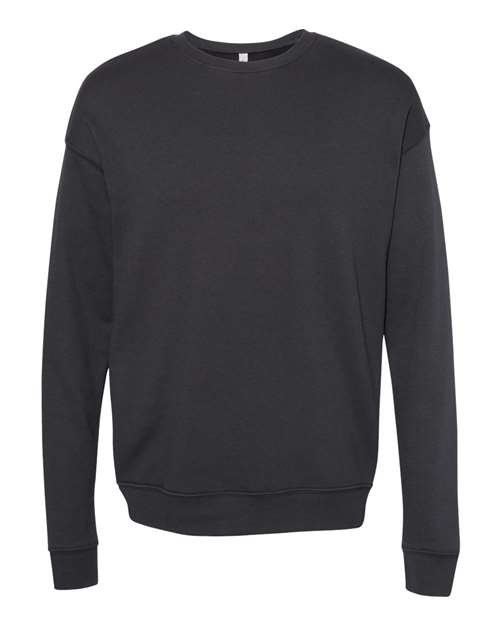 BELLA + CANVAS Sponge Fleece Drop Shoulder Crewneck Sweatshirt - DTG Dark Grey