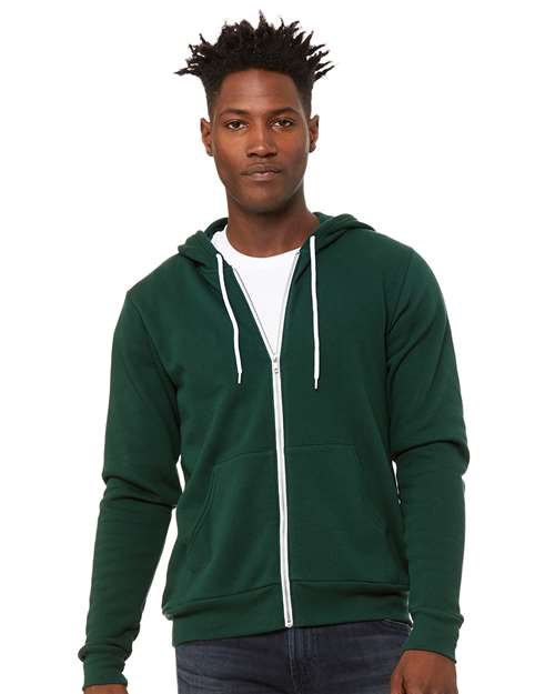 BELLA + CANVAS Sponge Fleece Full-Zip Hoodie - Forest