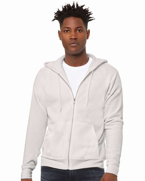 BELLA + CANVAS Sponge Fleece Full-Zip Hoodie - Vintage White