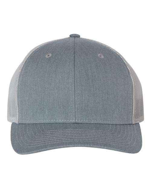 Richardson Snapback Trucker Cap - Heather Grey/ Light Grey