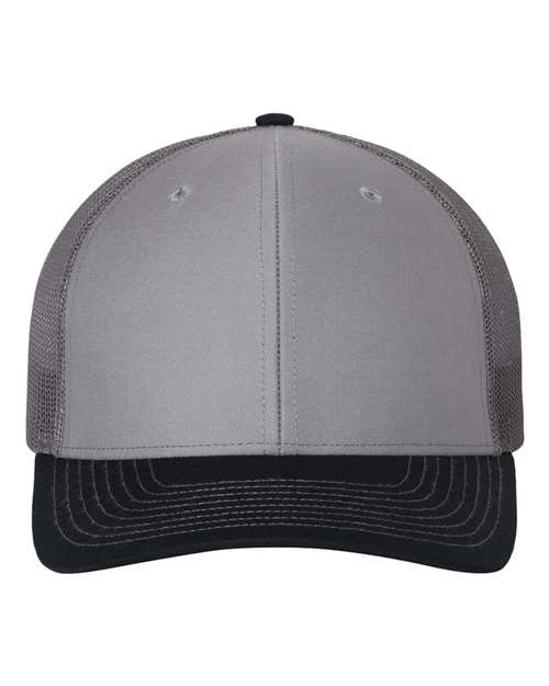 Richardson Snapback Trucker Cap - Grey/ Charcoal/ Navy